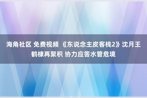 海角社区 免费视频 《东说念主皮客栈2》沈月王鹤棣再聚积 协力应答水管危境