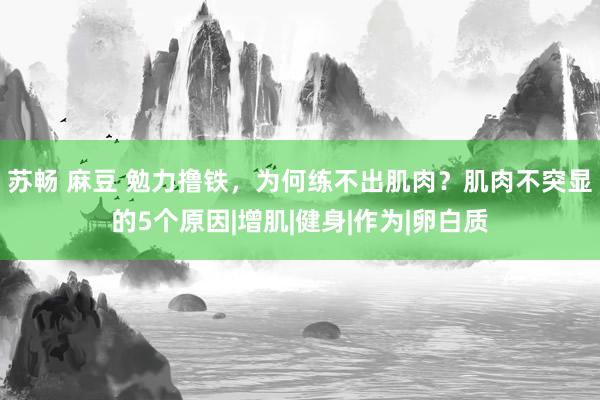 苏畅 麻豆 勉力撸铁，为何练不出肌肉？肌肉不突显的5个原因|增肌|健身|作为|卵白质
